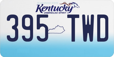 KY license plate 395TWD