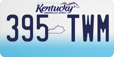 KY license plate 395TWM