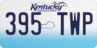 KY license plate 395TWP