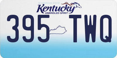 KY license plate 395TWQ