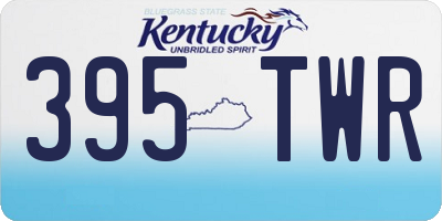 KY license plate 395TWR