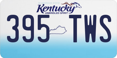 KY license plate 395TWS