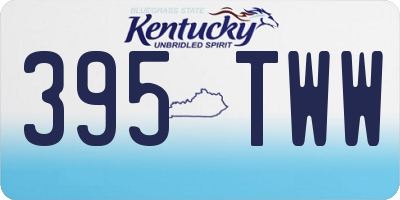 KY license plate 395TWW