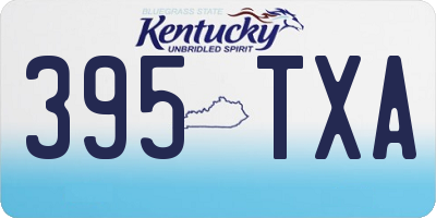 KY license plate 395TXA