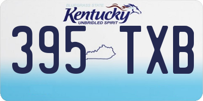 KY license plate 395TXB