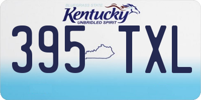KY license plate 395TXL
