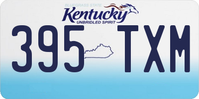 KY license plate 395TXM