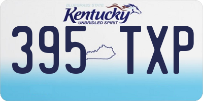 KY license plate 395TXP