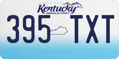 KY license plate 395TXT