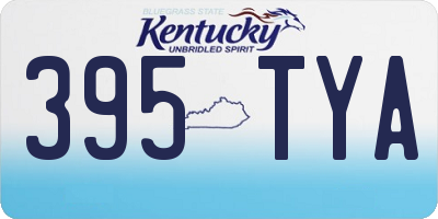 KY license plate 395TYA