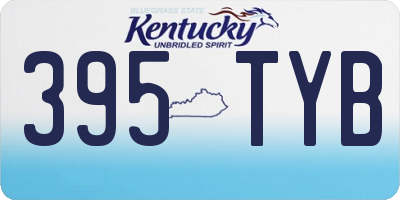 KY license plate 395TYB