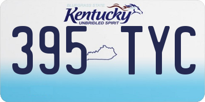 KY license plate 395TYC