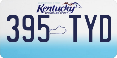 KY license plate 395TYD