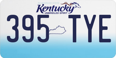 KY license plate 395TYE
