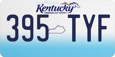 KY license plate 395TYF