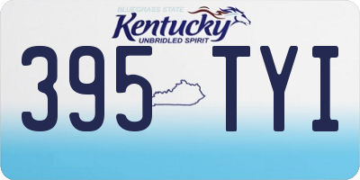 KY license plate 395TYI
