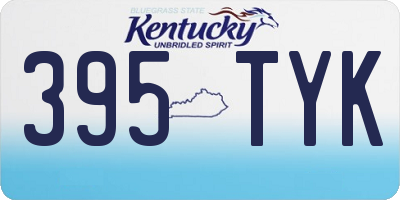 KY license plate 395TYK