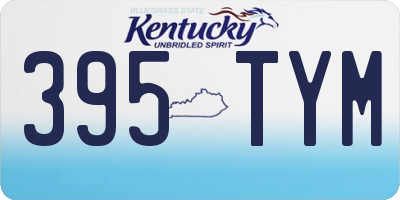 KY license plate 395TYM