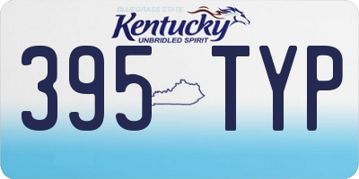 KY license plate 395TYP