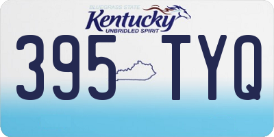 KY license plate 395TYQ