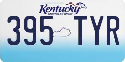 KY license plate 395TYR