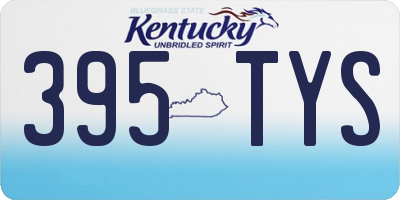 KY license plate 395TYS