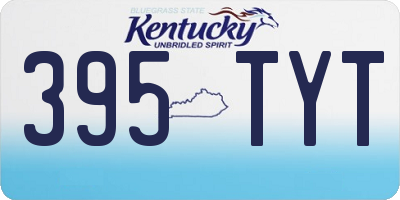 KY license plate 395TYT