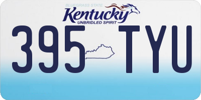 KY license plate 395TYU