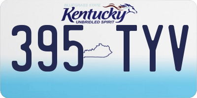 KY license plate 395TYV