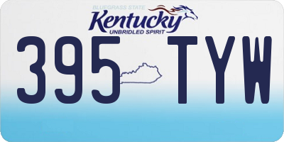 KY license plate 395TYW