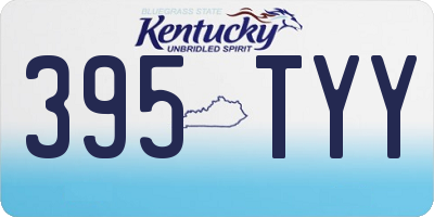 KY license plate 395TYY