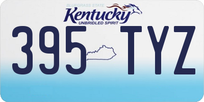 KY license plate 395TYZ