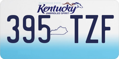 KY license plate 395TZF
