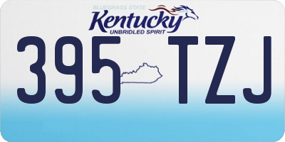 KY license plate 395TZJ