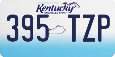 KY license plate 395TZP