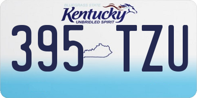 KY license plate 395TZU