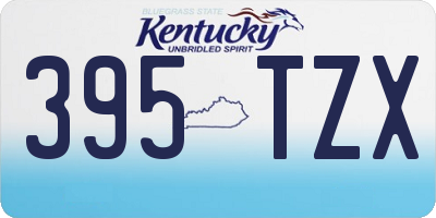KY license plate 395TZX