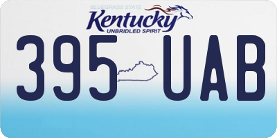 KY license plate 395UAB