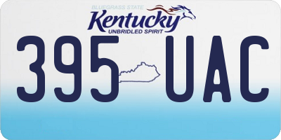 KY license plate 395UAC