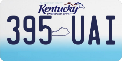 KY license plate 395UAI