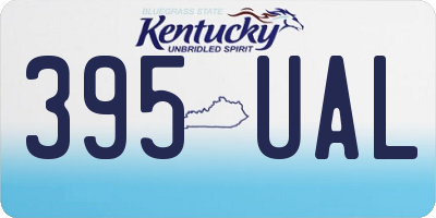 KY license plate 395UAL