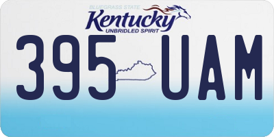 KY license plate 395UAM