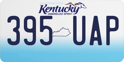 KY license plate 395UAP