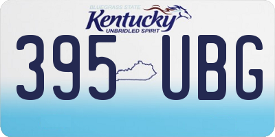 KY license plate 395UBG