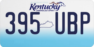 KY license plate 395UBP