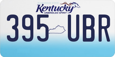 KY license plate 395UBR