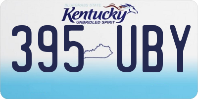 KY license plate 395UBY