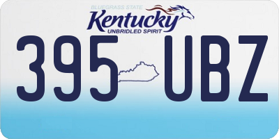 KY license plate 395UBZ