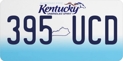 KY license plate 395UCD