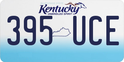 KY license plate 395UCE